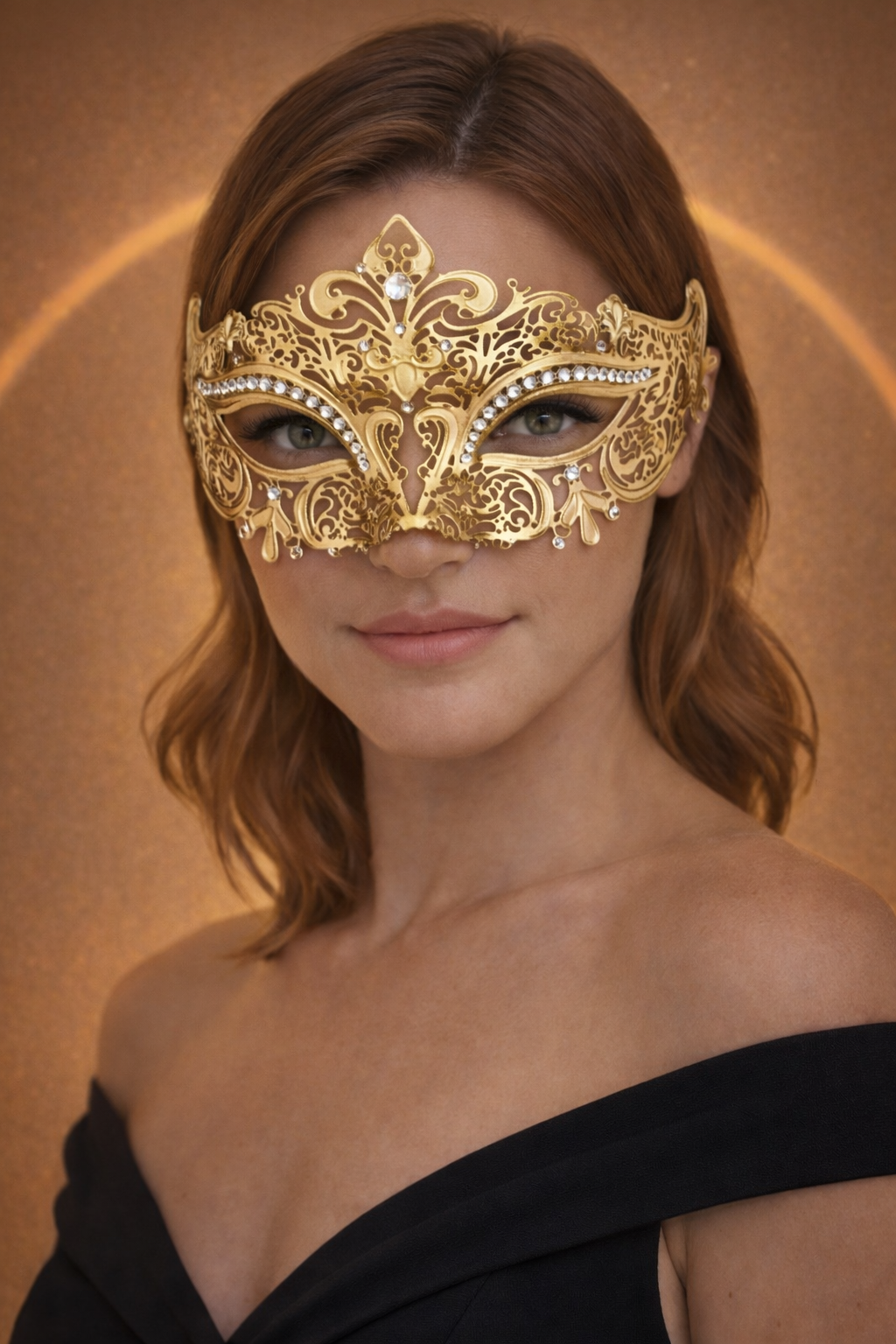 Masque Vénitien | Le Royal Doré Blanc