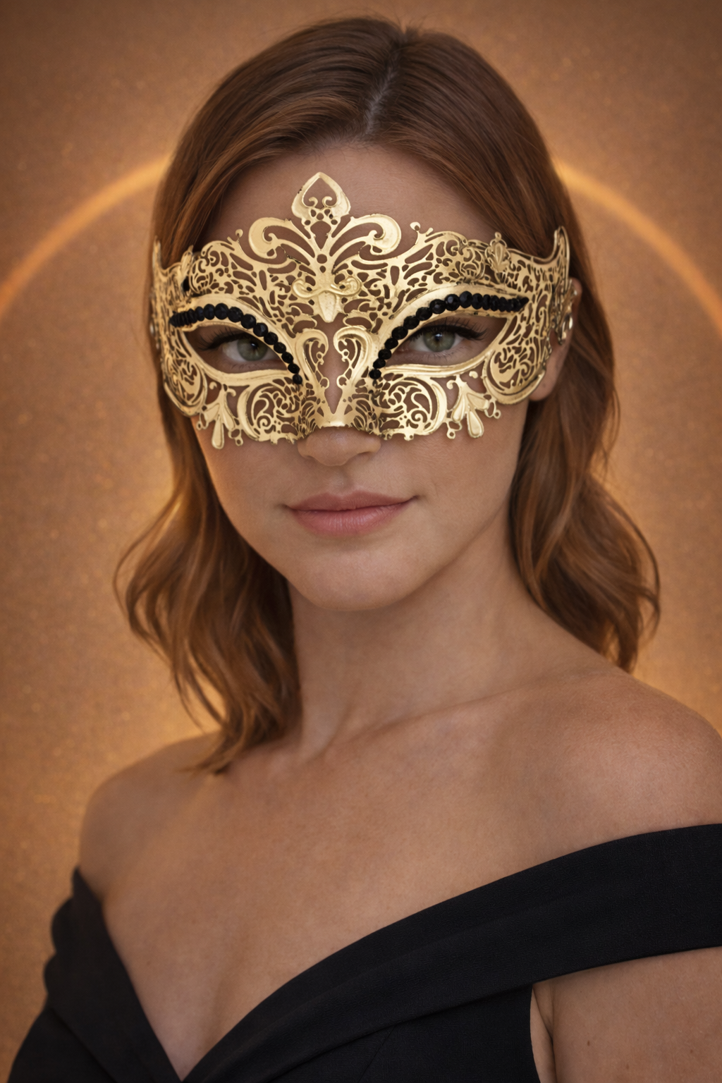 Masque Vénitien | Le Royal Doré Noir