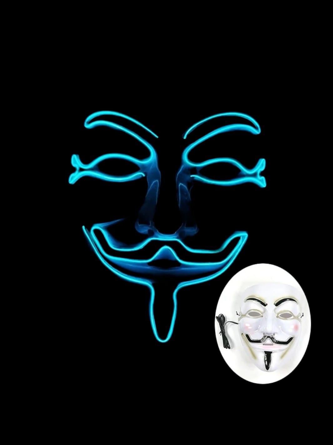 Masque Led | Anonymous<br>Bleu