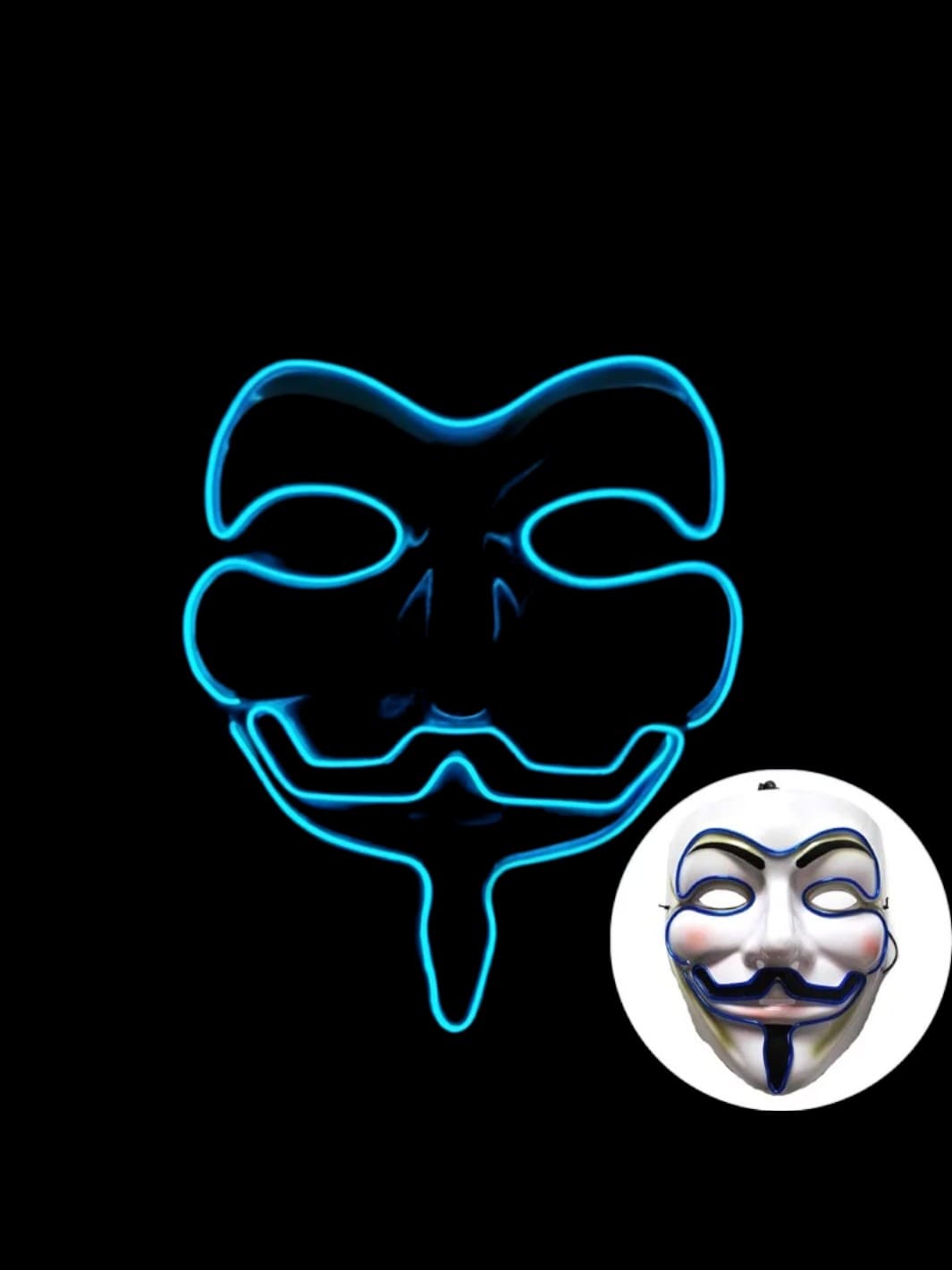 Masque Led | Anonymous<br>Bleu