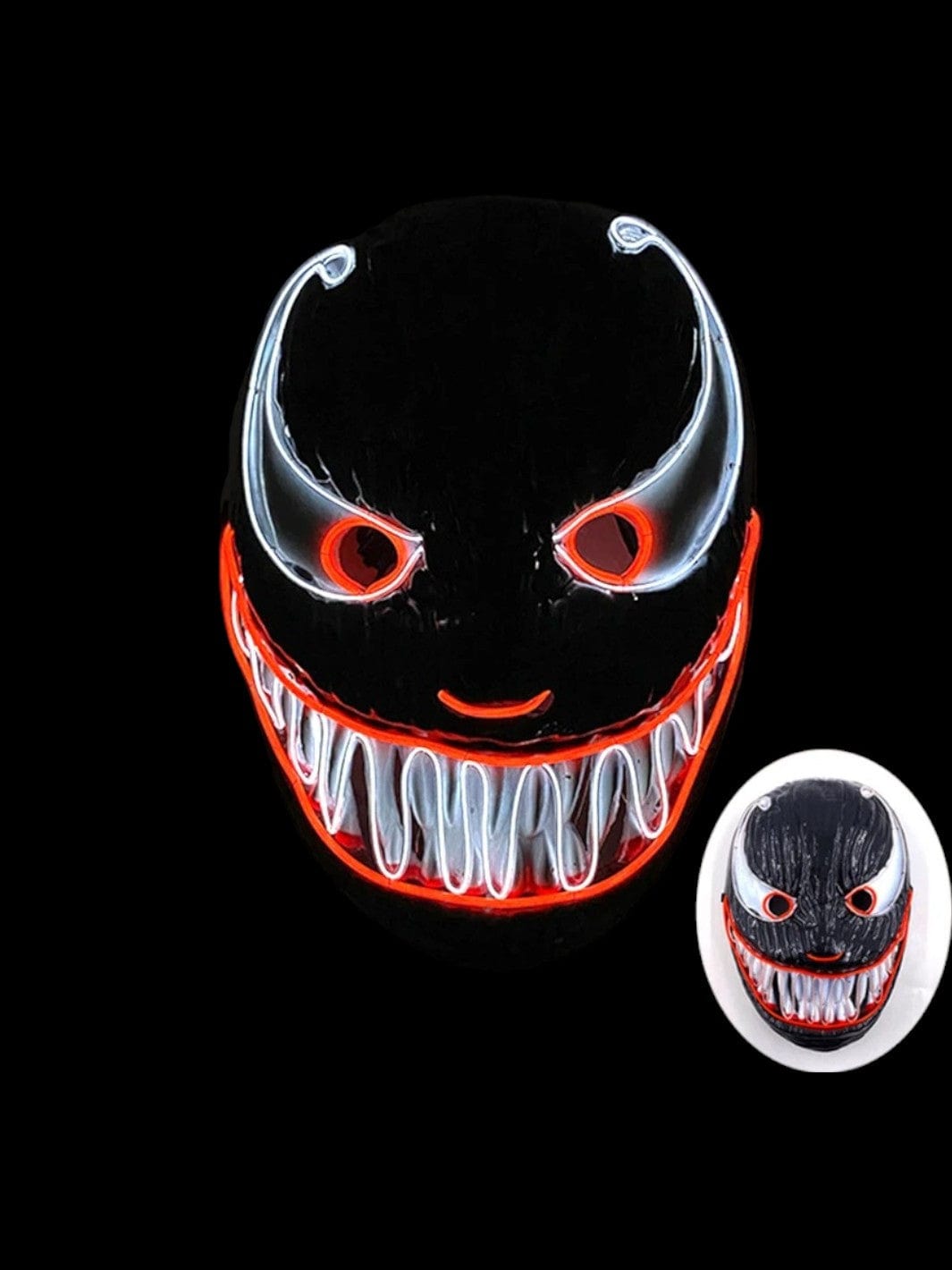 Masque Led | Venom<br>Rouge/Blanc