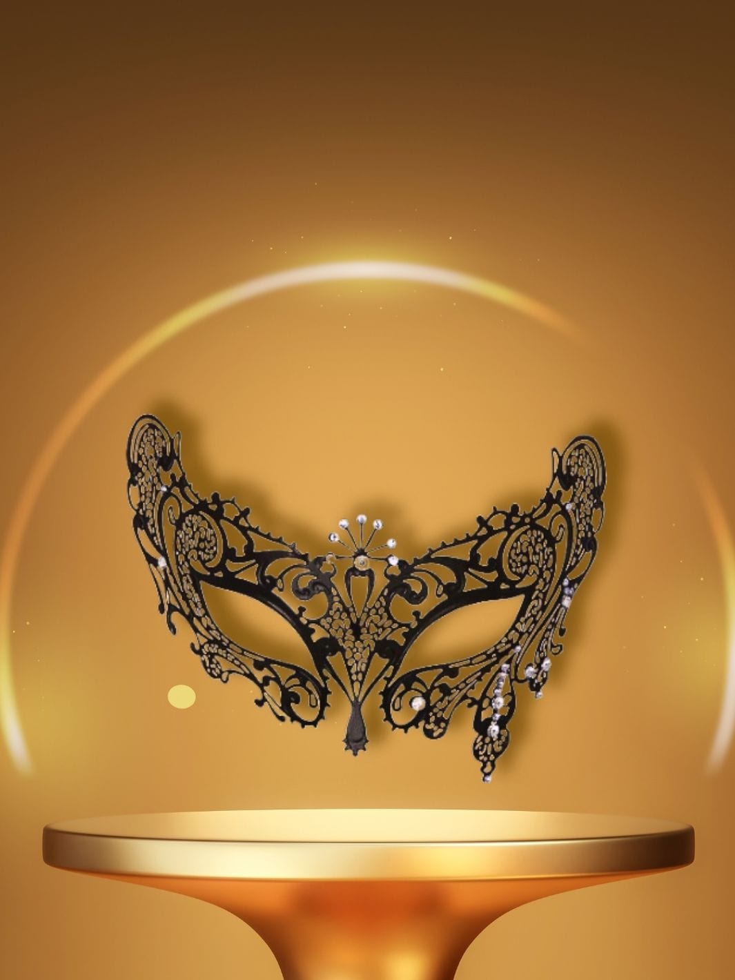 Masque Vénitien | L'Harmonieux<br>Noir