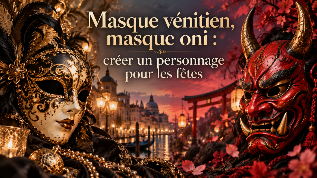 Masque vénitien, masque oni : créer un personnage pour les fêtes