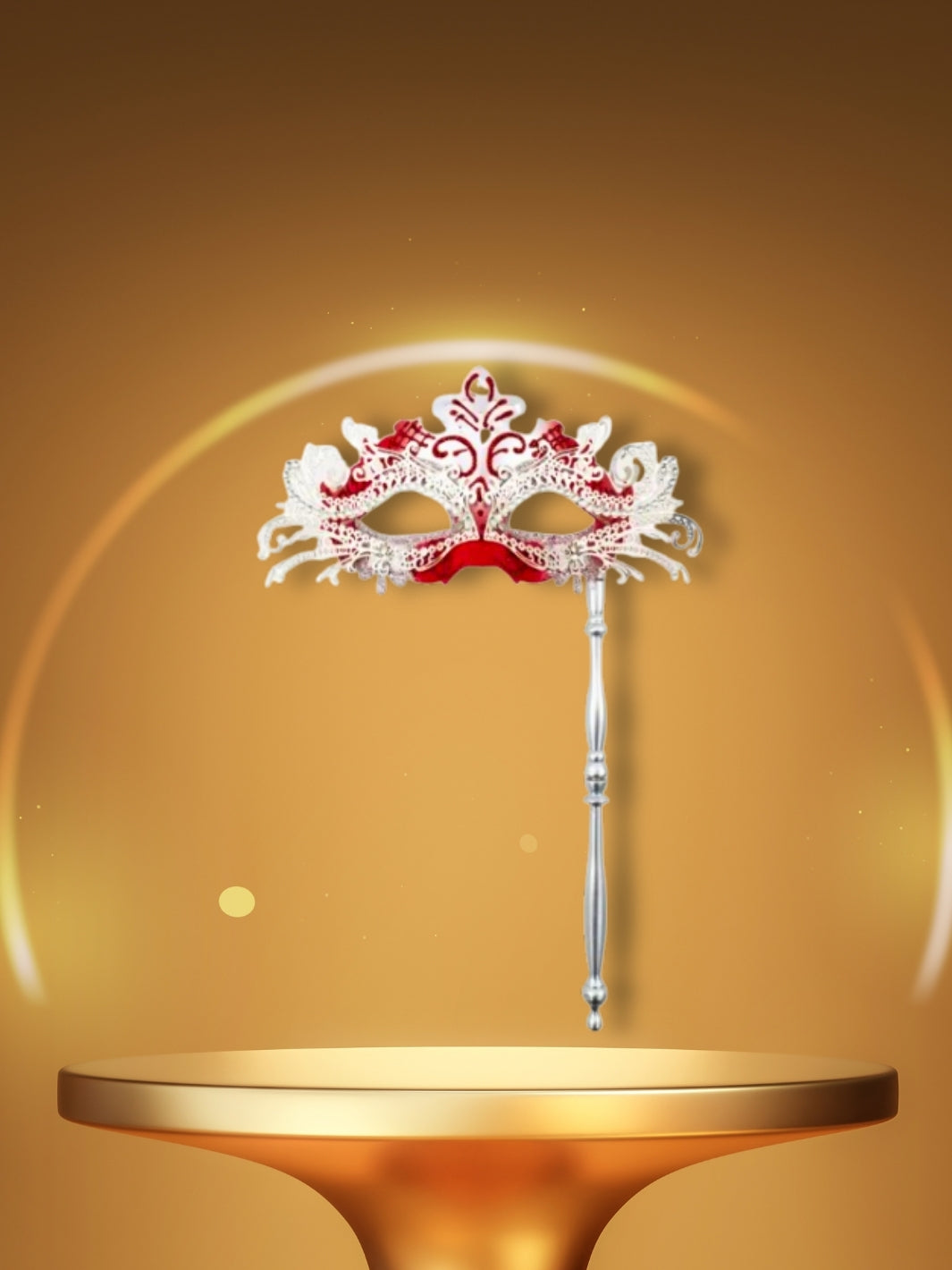 Venezianische Maske | Instinkt<br> Rot Weiß