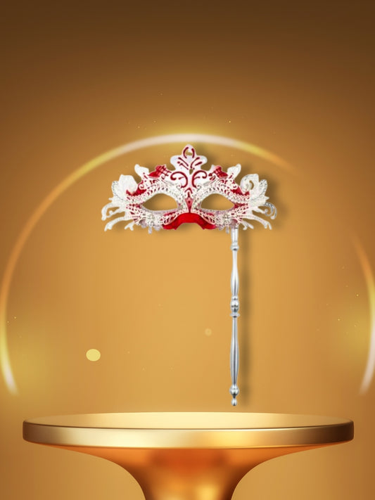 Venezianische Maske | Instinkt<br> Rot Weiß