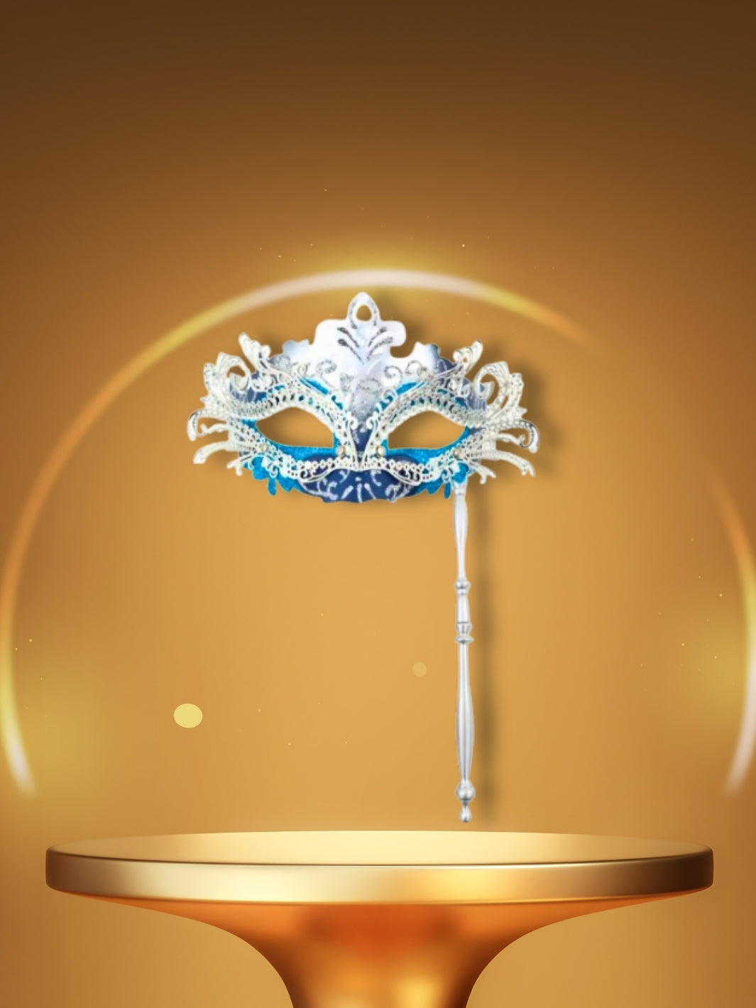 Masque Vénitien | L'Instinct Blanc Bleu