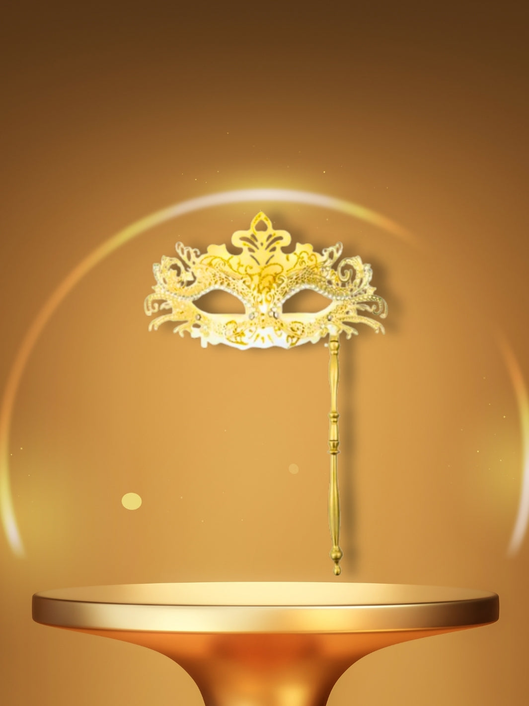 Masque Vénitien | L'Instinct Blanc Doré