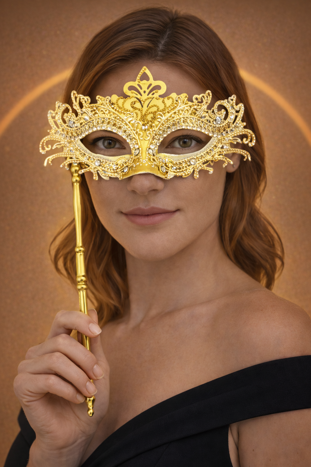 Masque Vénitien | L'Instinct Blanc Doré