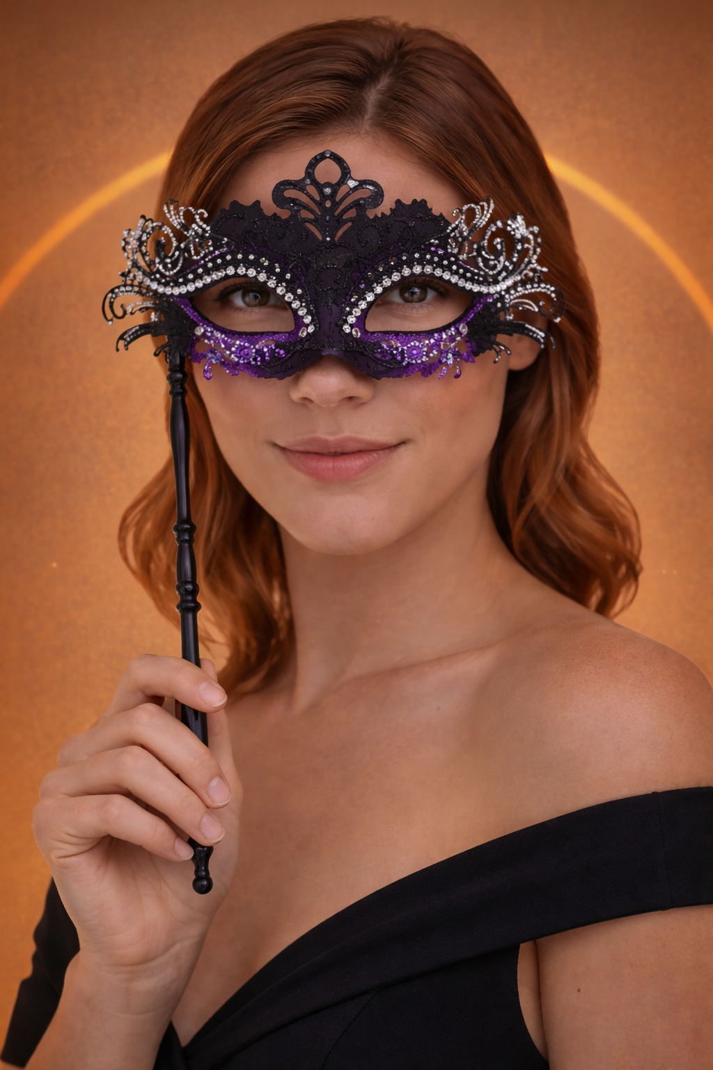 Masque Vénitien | L'Instinct Noir Violet