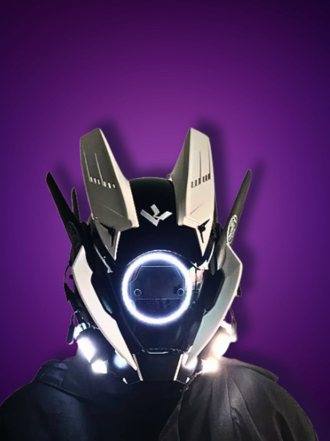 Masque Cyberpunk<br>Blanc