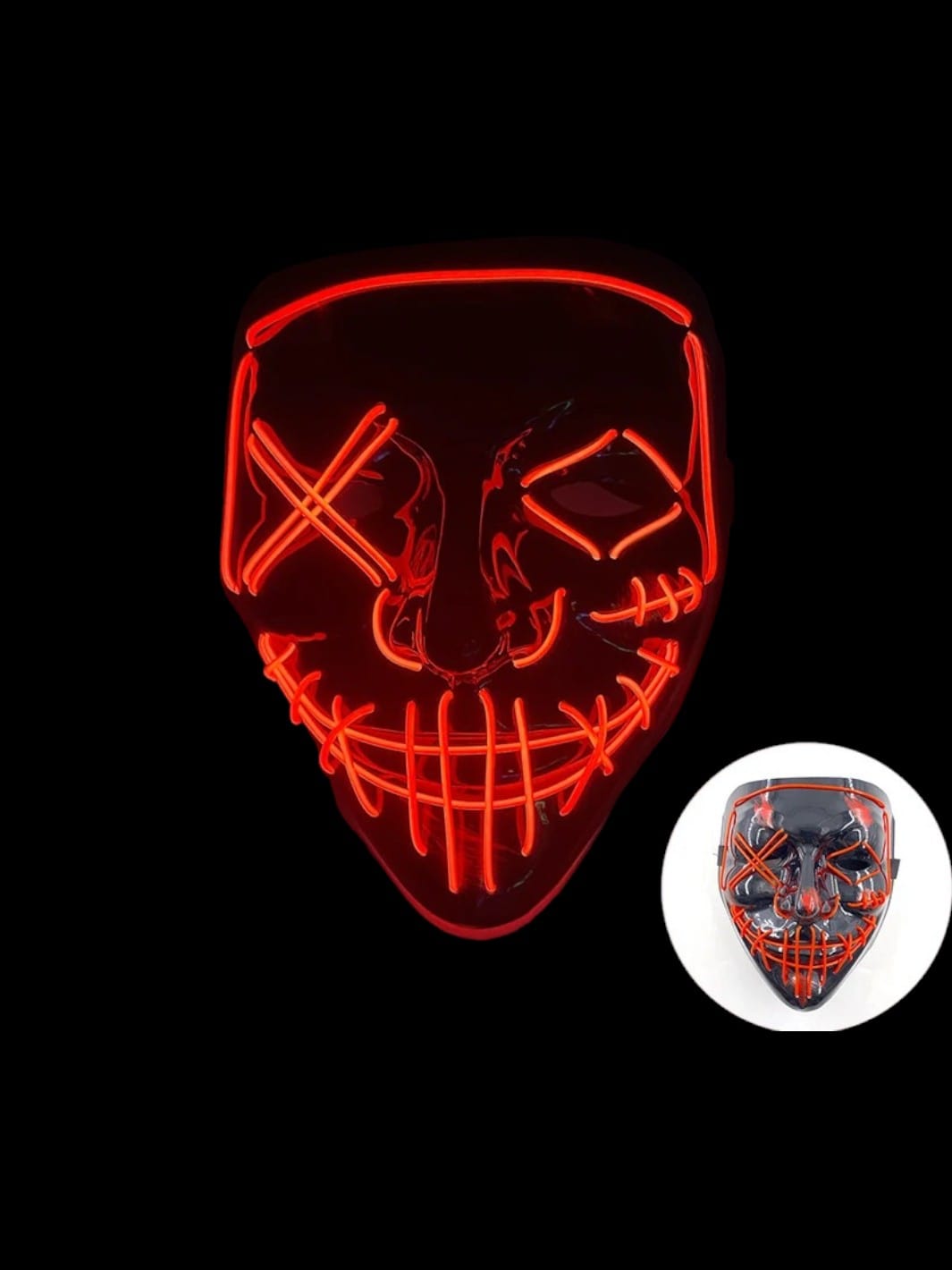 Mas Que Led Rouge Masque Led | Mystique Rouge – L'Univers Masqué