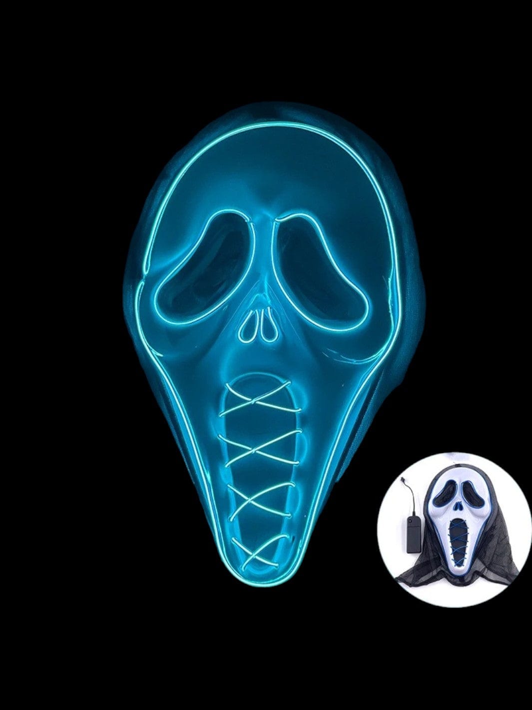 Masque Led | Scream Bleu – L'Univers Masqué