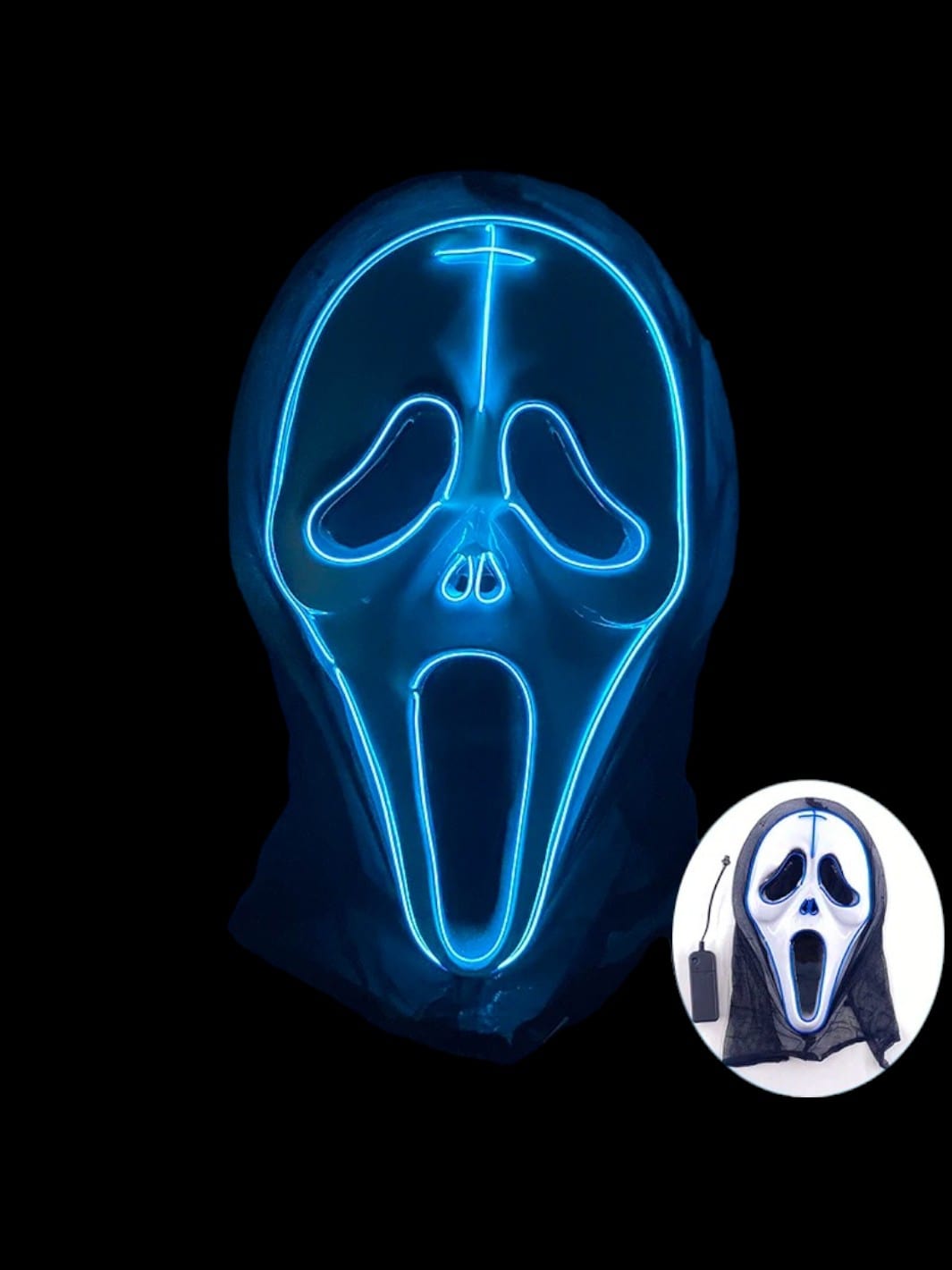 Masque Led | Scream Bleu – L'Univers Masqué